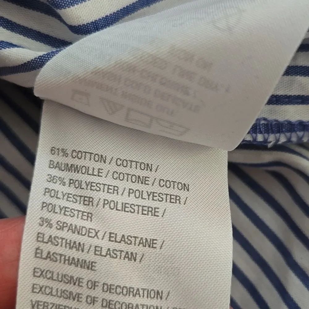 EC QUACKER FACTORY NAUTICAL/PATRIOTIC STRIPPED SHIRT SZ. S - Picture 6 of 6